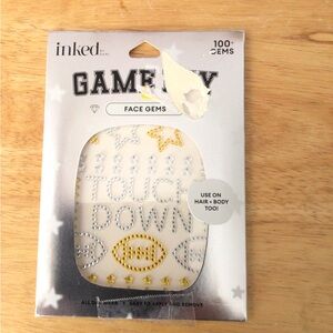 Game Day Face Gems - Silver and Gold